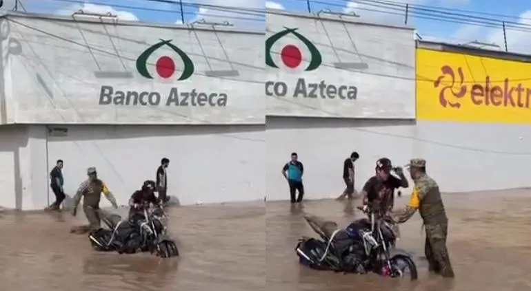 Militar evitó que rapiñaran una Italika en Veracruz